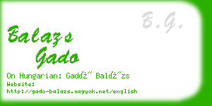 balazs gado business card