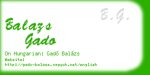 balazs gado business card